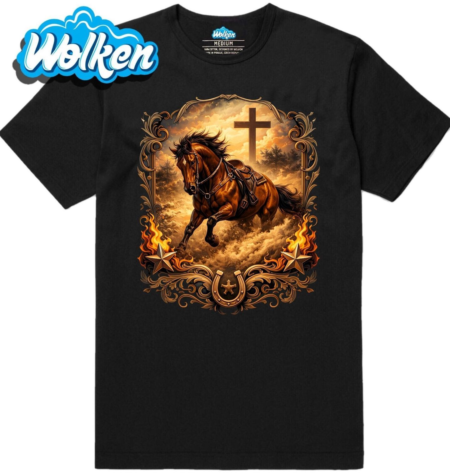 Pánské tričko Kůň Víry a Svobody Quarter Horse.jpg