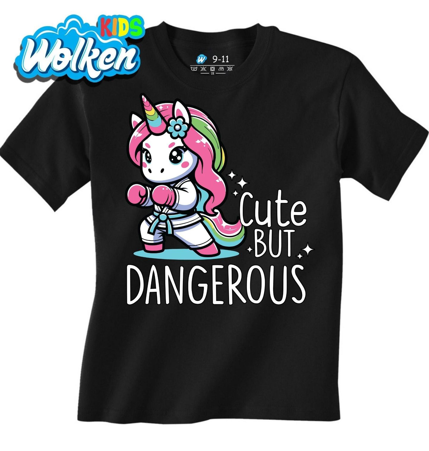 Dětské tričko Boxující Jednorožec Cute but Dangerous.jpg