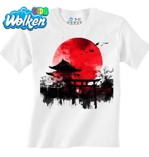 Obrázek produktu Dětské tričko Japonský Chrám pod Rudým Sluncem