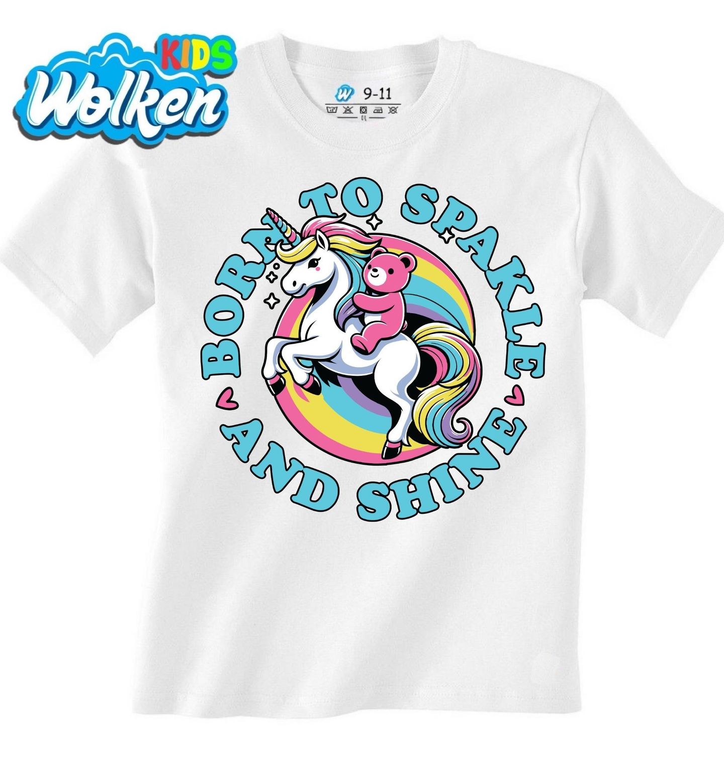 Dětské tričko Jednorožec s Medvídkem Born to Sparkle and Shine.jpg