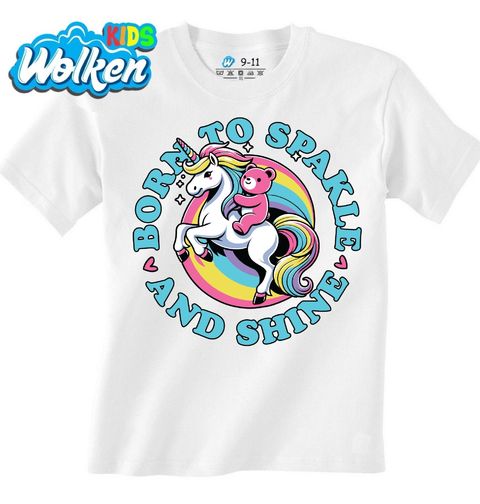 Obrázek produktu Dětské tričko Jednorožec s Medvídkem Born to Sparkle and Shine
