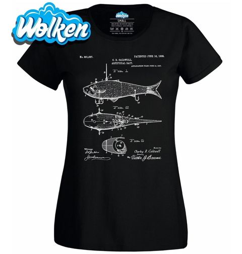 Obrázek produktu Dámské tričko Umělá návnada na ryby Patent C. D. Caldwella