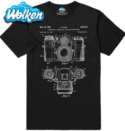 Obrázek produktu Pánské tričko Fotografická kamera Patent E. Sauera