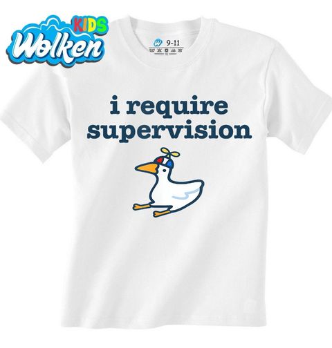 Obrázek produktu Dětské tričko Husa s Vrtulkou I Require Supervision
