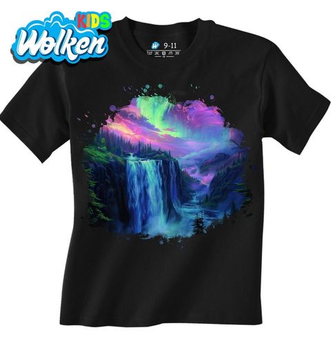 Obrázek produktu Dětské tričko Magický Vodopád a Polární Záře