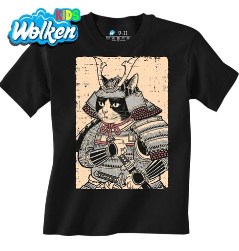 Obrázek produktu Dětské tričko Kočka v Samurajské Zbroji Ukiyo-e Art