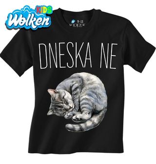 Dětské tričko Spící Kočka Dneska ne.jpg
