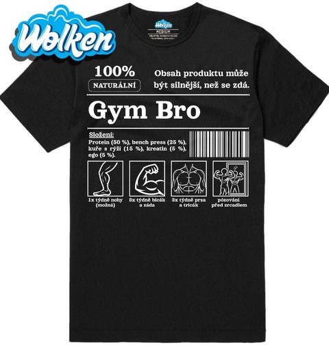Obrázek produktu Pánské tričko 100 % Naturální Gym Bro
