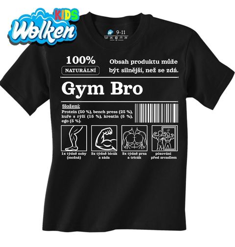 Obrázek produktu Dětské tričko 100 % Naturální Gym Bro