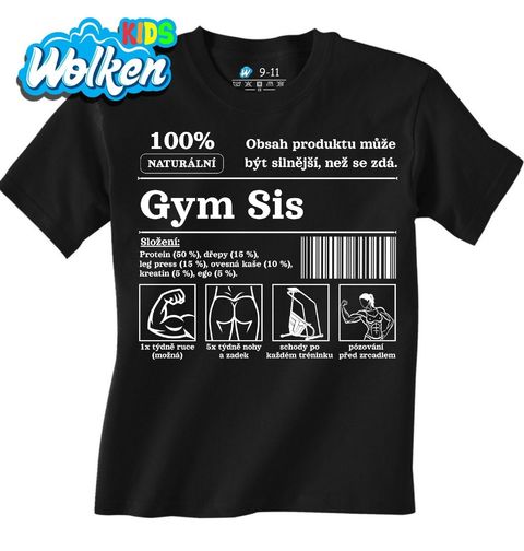 Obrázek produktu Dětské tričko 100 % Naturální Gym Sis
