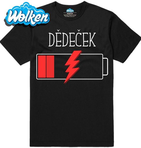 Obrázek produktu Pánské tričko Unavený Dědeček Vybitá baterie