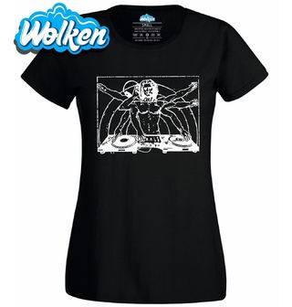 Dámské tričko Vitruviánský DJ (Skladem XS-3XL).jpg