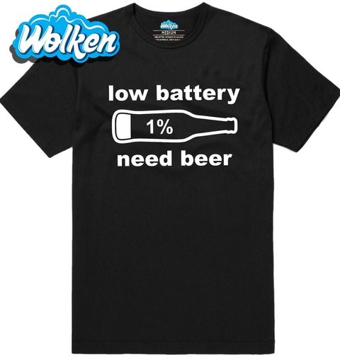 Obrázek produktu Pánské tričko Nízká baterie potřebuji doplnit pivo