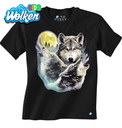 Obrázek produktu Dětské tričko Tři Vlci Vyjící Na Měsíc
