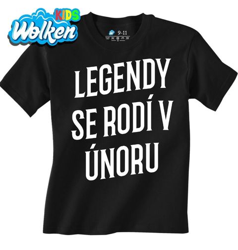 Obrázek produktu Dětské tričko Pravé Legendy se rodí v Únoru