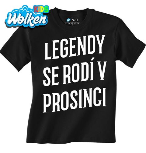 Obrázek produktu Dětské tričko Pravé Legendy se rodí v Prosinci