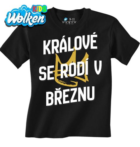 Obrázek produktu Dětské tričko Králové s Korunou se Rodí v Březnu