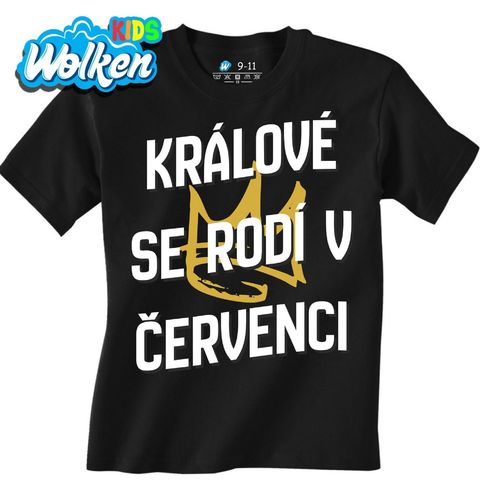 Obrázek produktu Dětské tričko Králové s Korunou se Rodí v Červenci