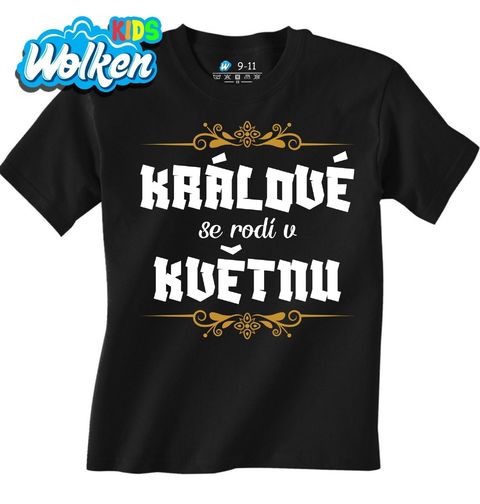 Obrázek produktu Dětské tričko Králové se Rodí v Květnu Kings Are Born in May