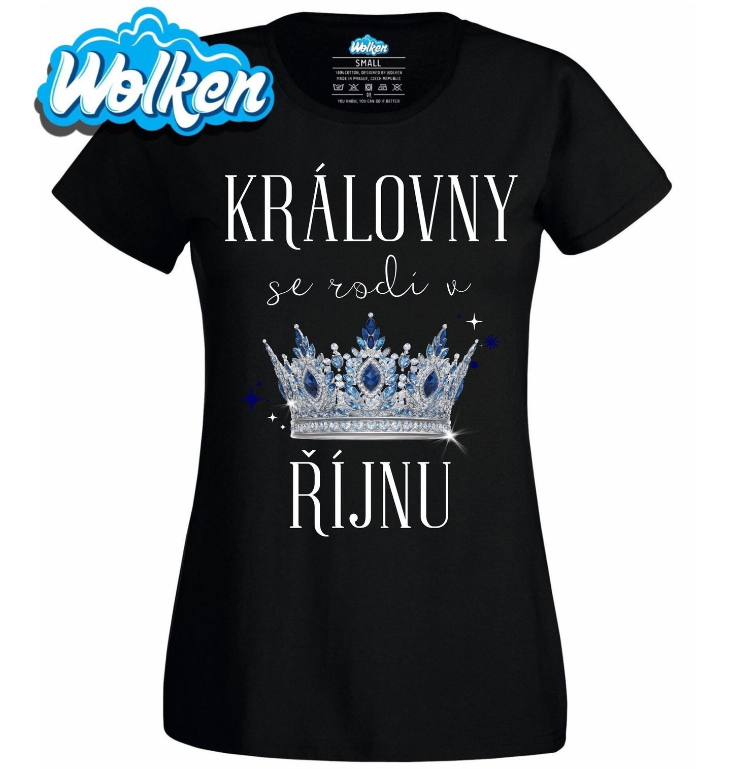 Dámské tričko Královny s Korunou se Rodí v Říjnu.jpg