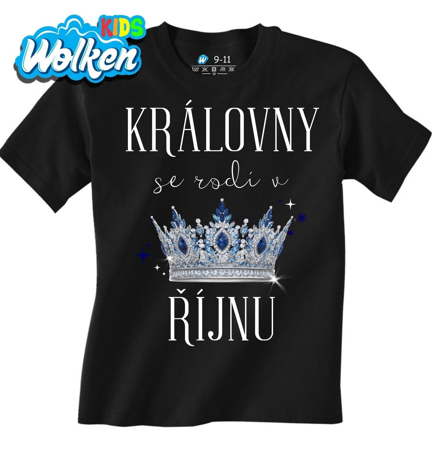 Dětské tričko Královny s Korunou se Rodí v Říjnu.jpg