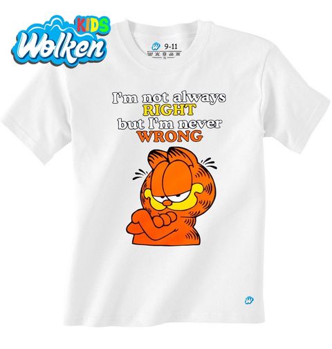 Obrázek produktu Dětské tričko Garfield „Nikdy se nemýlím“