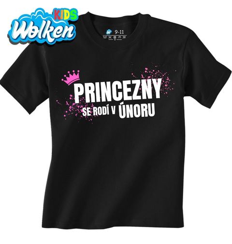 Obrázek produktu Dětské tričko Princezny se Rodí v Únoru