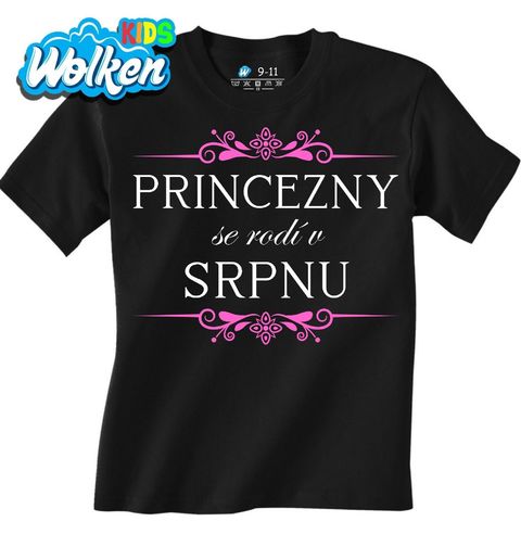 Obrázek produktu Dětské tričko Princezny se Rodí v Srpnu