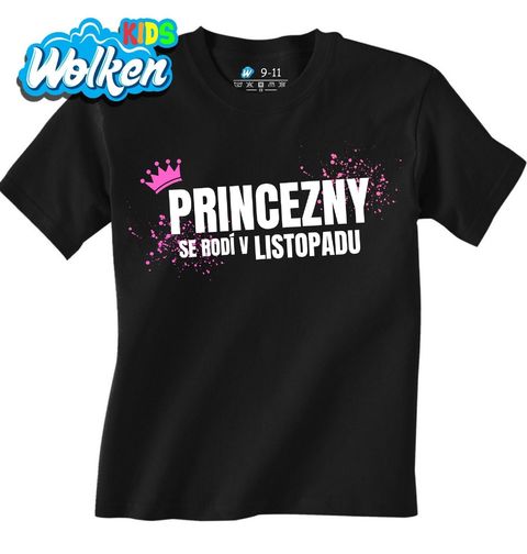Obrázek produktu Dětské tričko Princezny se Rodí v Listopadu