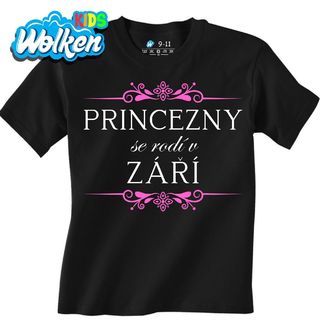 Dětské tričko Princezny se Rodí v Září Princesses Are Born in September.jpg