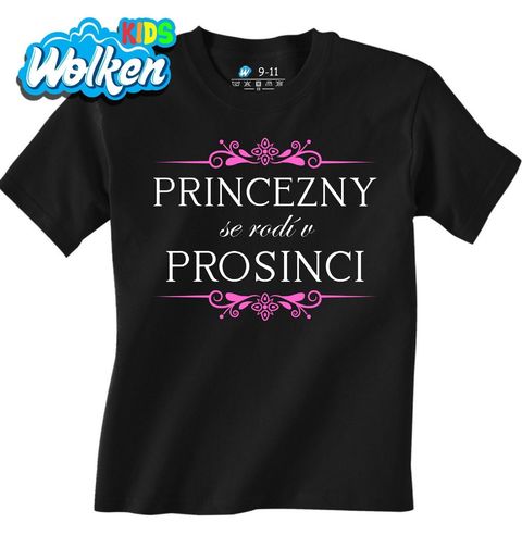 Obrázek produktu Dětské tričko Princezny se Rodí v Prosinci Princesses Are Born in December