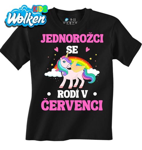 Obrázek produktu Dětské tričko Jednorožci se Rodí v Červenci