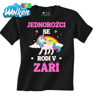 Dětské tričko Jednorožci se Rodí v Září.jpg