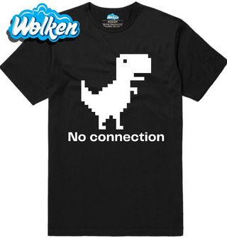 Pánské tričko Dinosaurus Hra Žádné Připojení No Connection.jpg