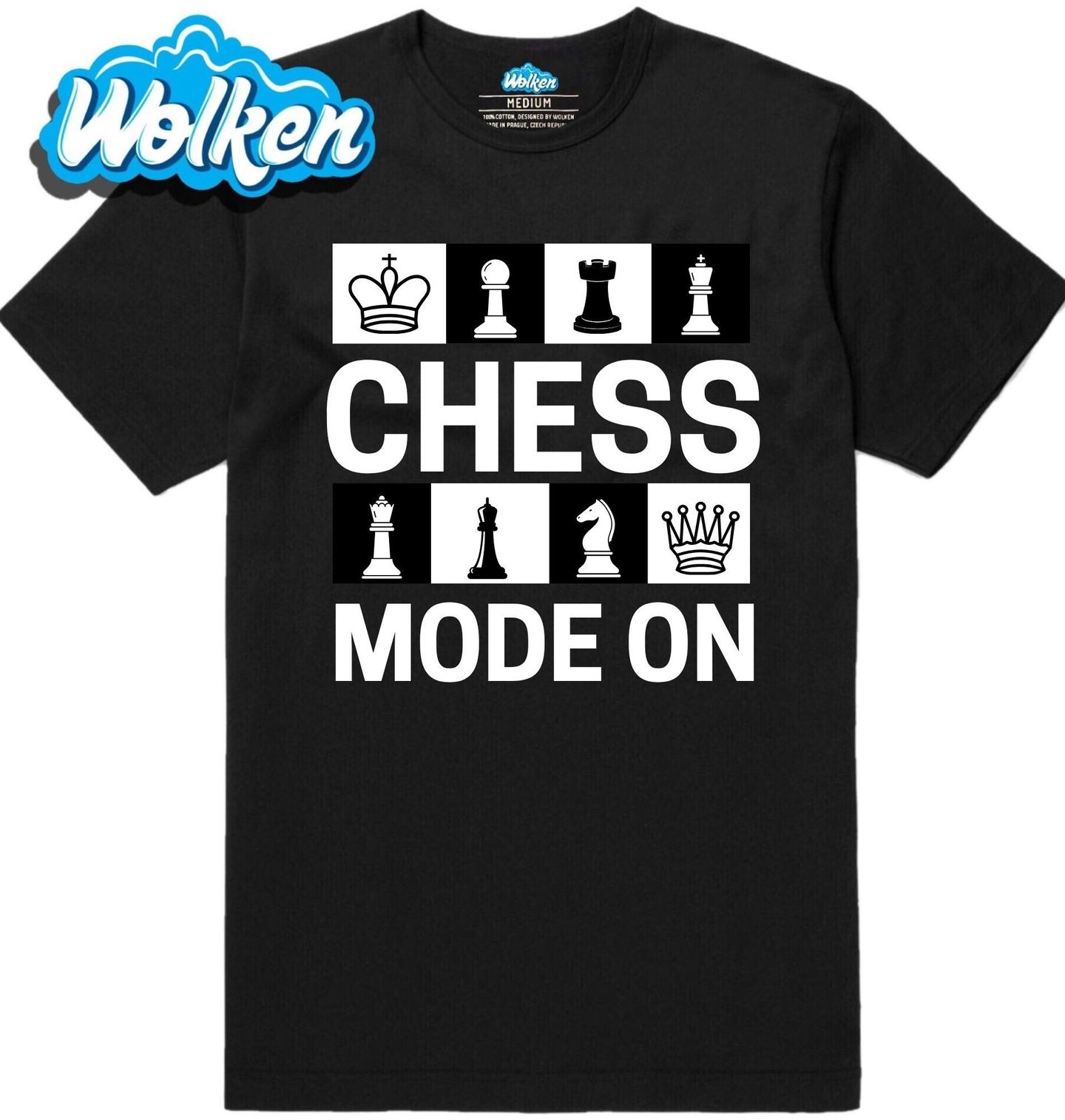 Pánské tričko ´Je Čas Hrát Šachy Chess Mode On.jpg