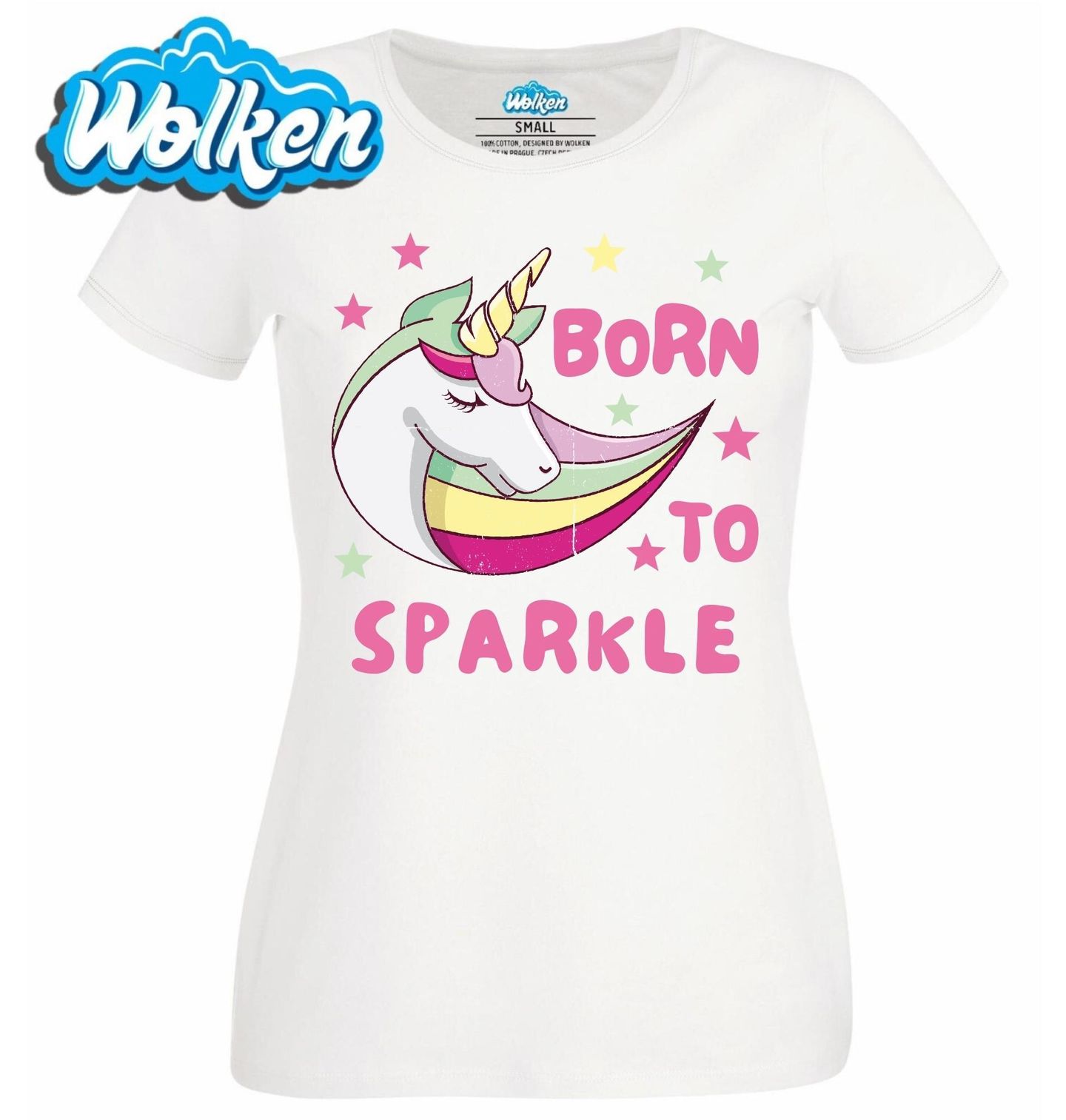 Dámské tričko Jednorožčí Záře Born to Sparkle.jpg