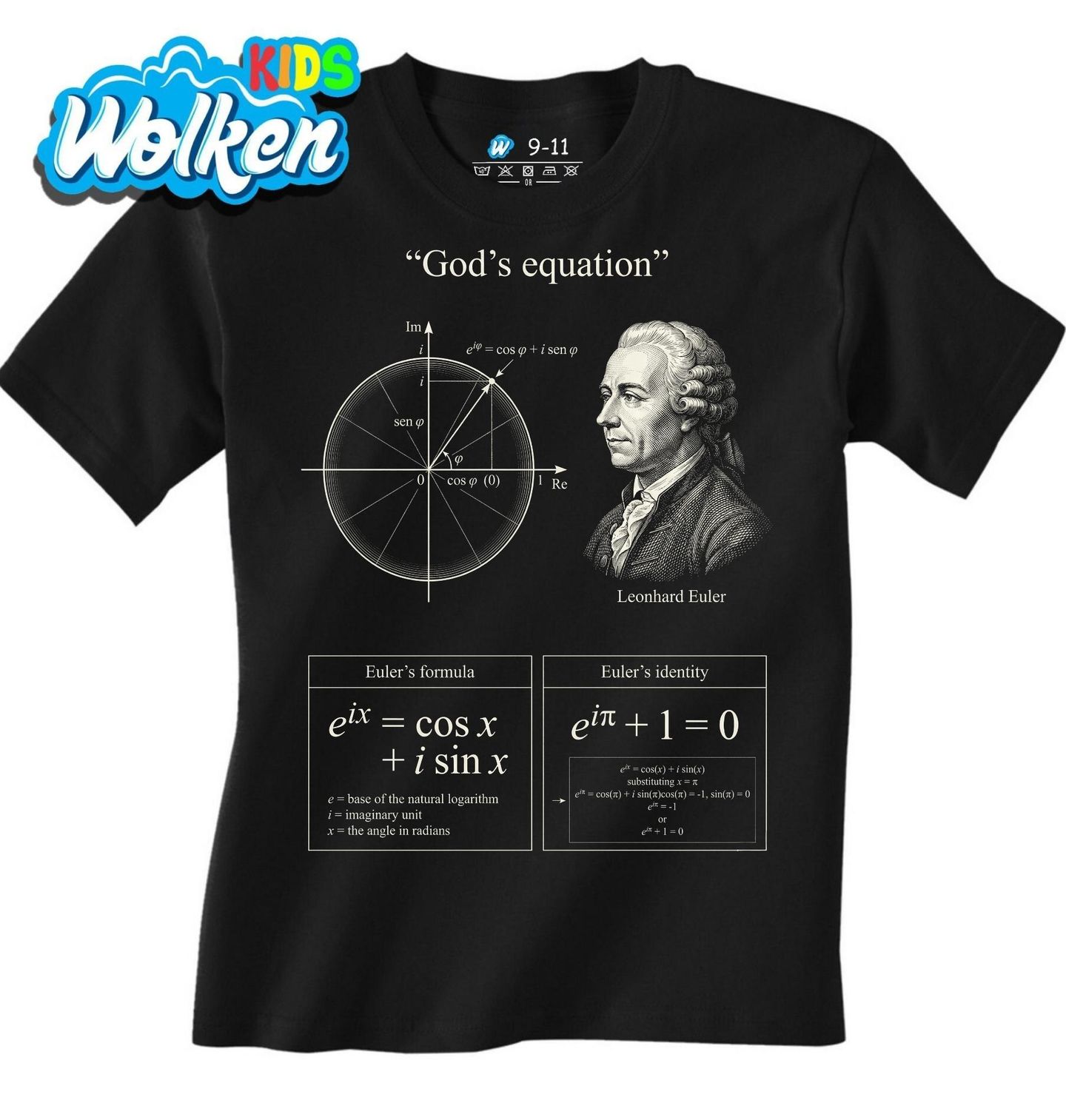 Dětské tričko Leonhard Euler God’s Equation.jpg