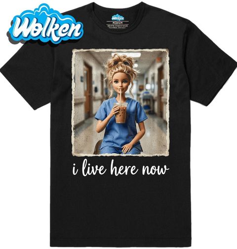 Obrázek produktu Pánské tričko Barbie Zdravotní Sestra I Live here Now