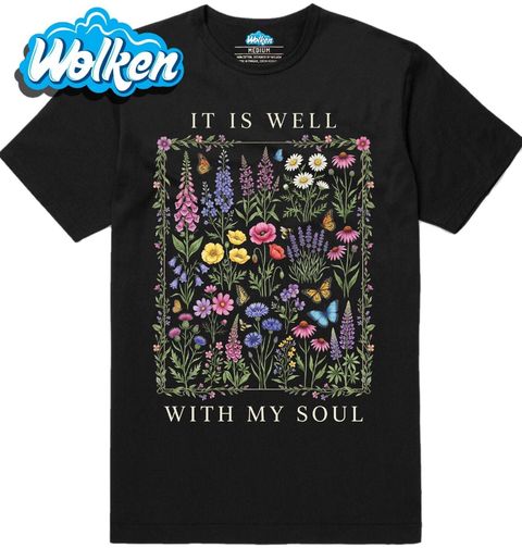 Obrázek produktu Pánské tričko Květiny It Is Well With My Soul