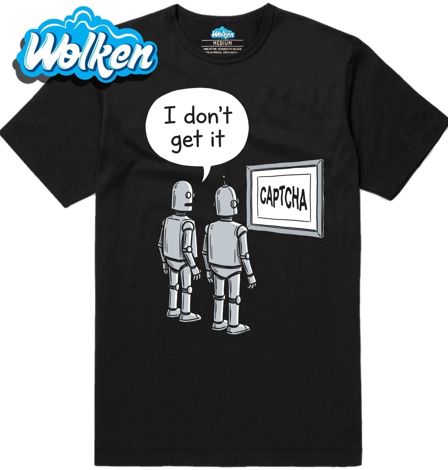Pánské tričko Zmatení Roboti CAPTCHA Nechápu To I Don't Get it.jpg