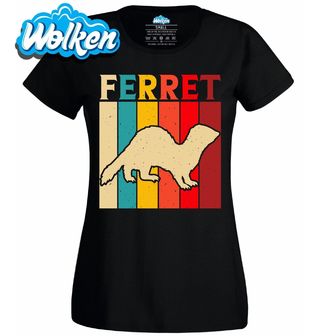 Dámské tričko Barevná Fretka Ferret.jpg