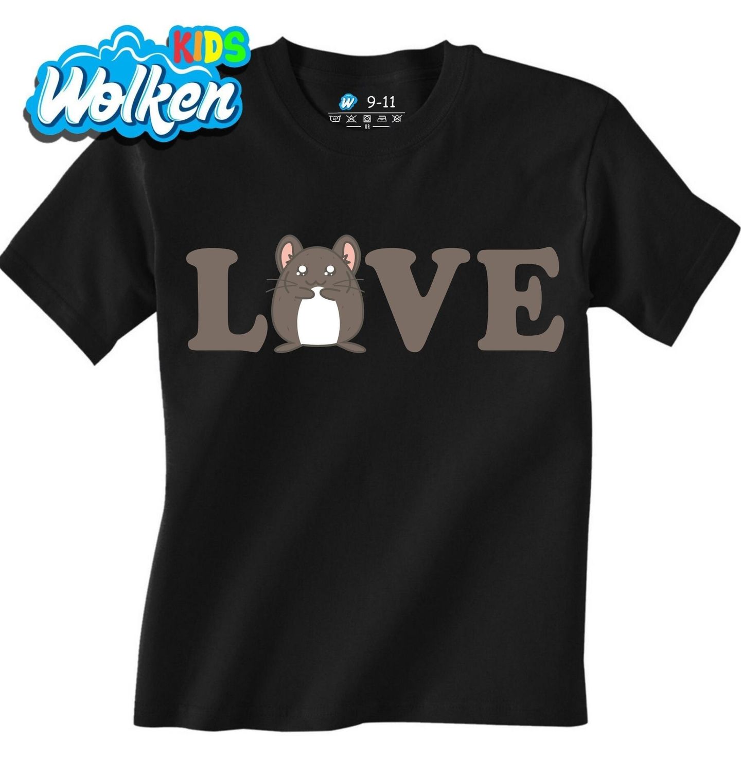 Dětské tričko Láska k Činčilám LOVE.jpg
