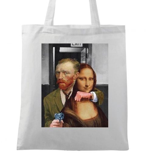 Obrázek produktu Bavlněná taška Rukojmí Mona Lisa a Vincent van Gogh