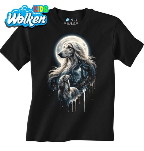 Obrázek produktu Dětské tričko Saluki pod Zářícím Měsícem