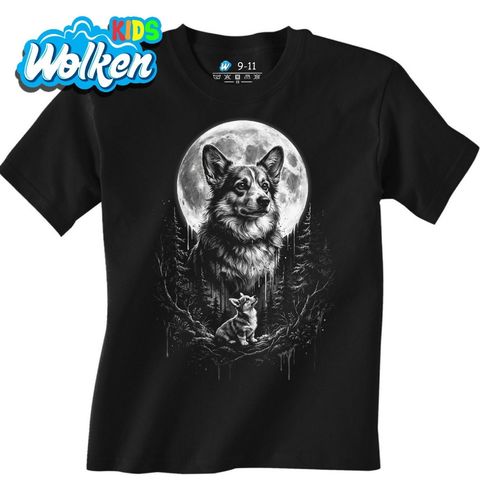 Obrázek produktu Dětské tričko Corgi pod Úplňkem
