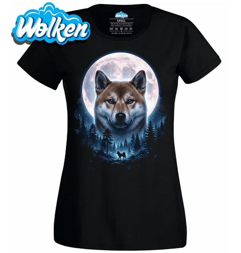 Obrázek produktu Dámské tričko Shiba Inu pod Měsíčním Světlem