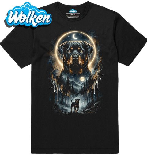 Obrázek produktu Pánské tričko Rottweiler pod Měsíční Září