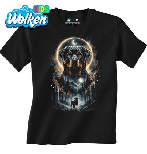Obrázek produktu Dětské tričko Rottweiler pod Měsíční Září