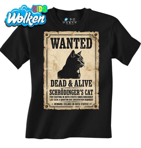 Obrázek produktu Dětské tričko Hledaná Schrödingerova Kočka WANTED