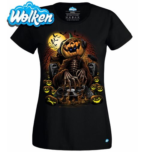 Obrázek produktu Dámské tričko Kostlivec Pumpkin DJ Skeleton